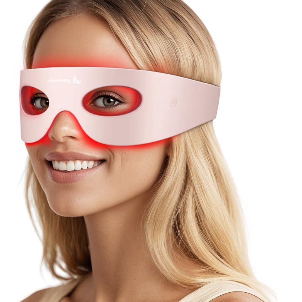 Wireless Under-Eye Red Light Therapy Mask with Timing Function